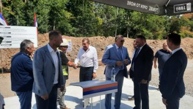 Photo of Dodik, Ćorić i Mitrović na mjestu izvođenja pripremnih radova na dionici auto-puta Bijeljina-Rača