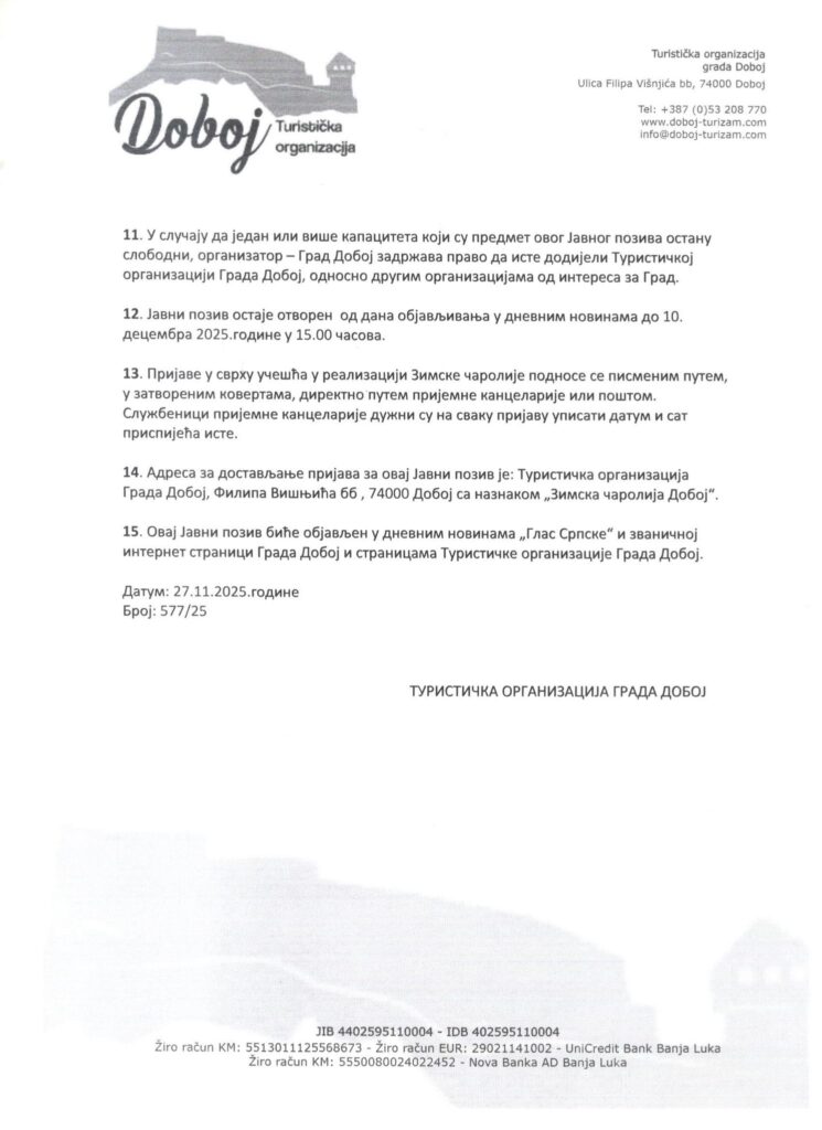 zimska čarolija doboj 2025